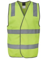 Yellow HI VIS vest with tape  | IGA-6DNSV-E1259 